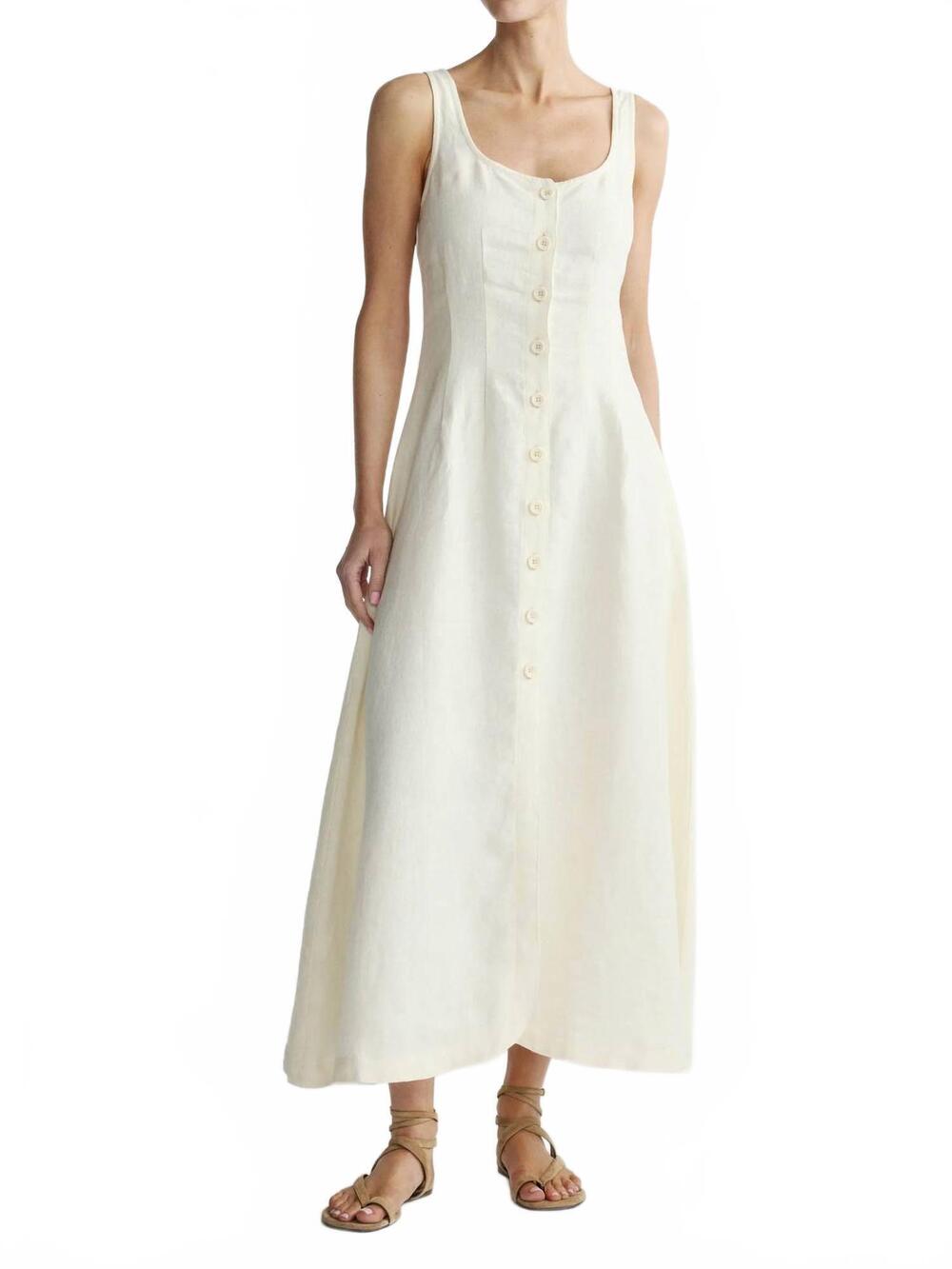 NEW DL1961 - WOMEN'S montauk dress in crema linen